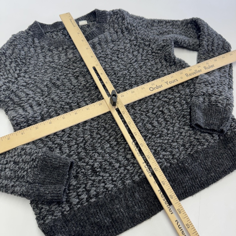 Moth Anthropologie Sweater Women Small Gray Textured‎ Knit Crewneck Pullover - Picture 8 of 9